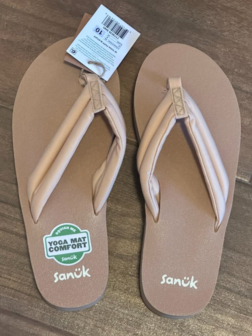 NWT Sanuk Size 10 Women's Yoga Puff-n-Stuff Platform Memory Foam Flip Flops